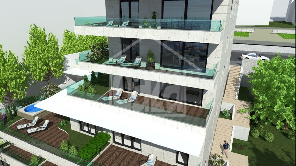 Luxury new building - smart building in Pećine, first row to the sea - under construction