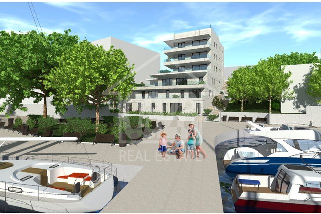 Beautiful luxury new building - smart apartments in Pećine, first row to the sea - under construction
