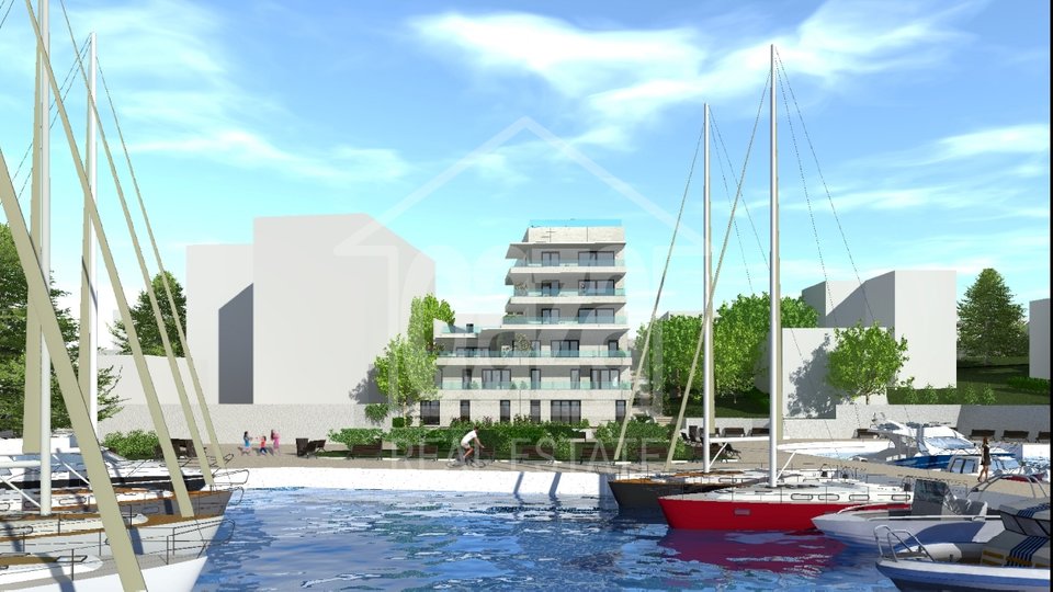 Beautiful luxury new building - smart apartments in Pećine, first row to the sea - under construction