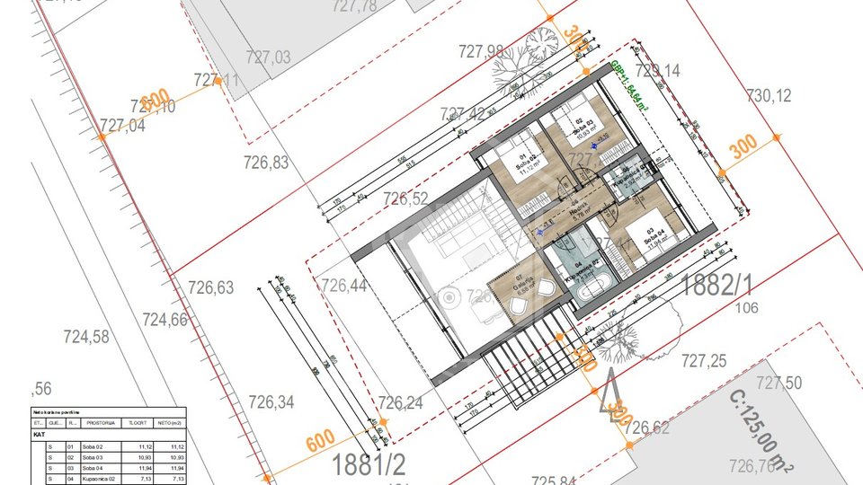 Fužine, 4 građevinska terena za izgradnju modernih planinskih kuća