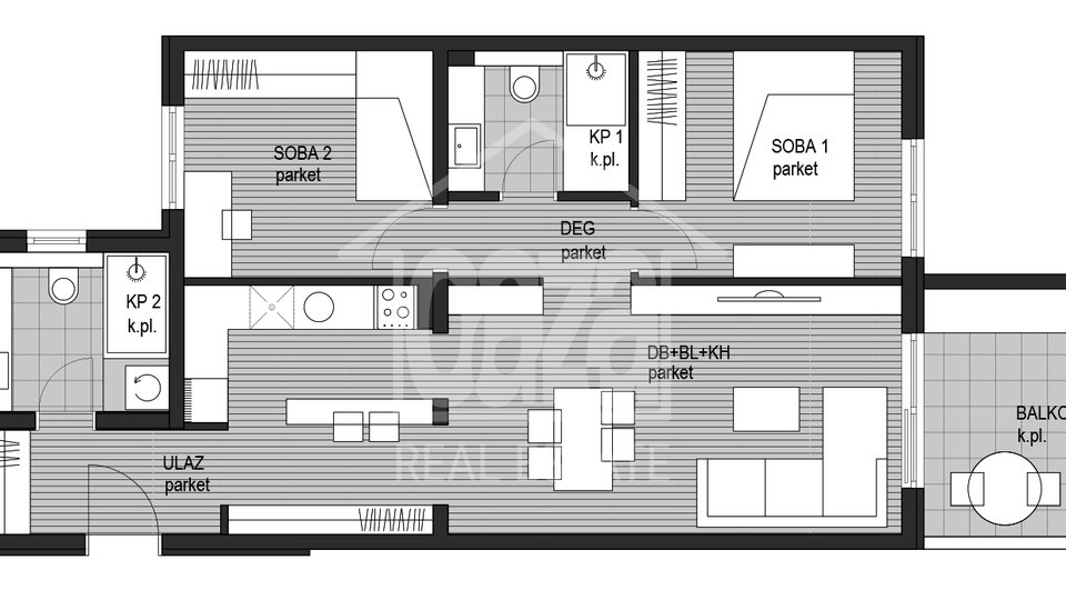 Wohnung, 79 m2, Verkauf, Kostrena